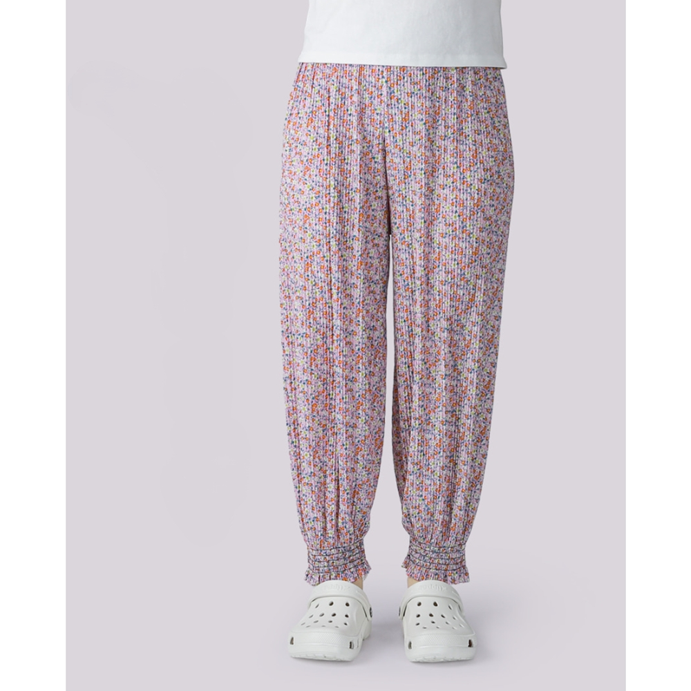 할미룩 어르신 아줌마 할머니 촌캉스 플리츠 배기 몸배 바지 - 상세 이미지 2