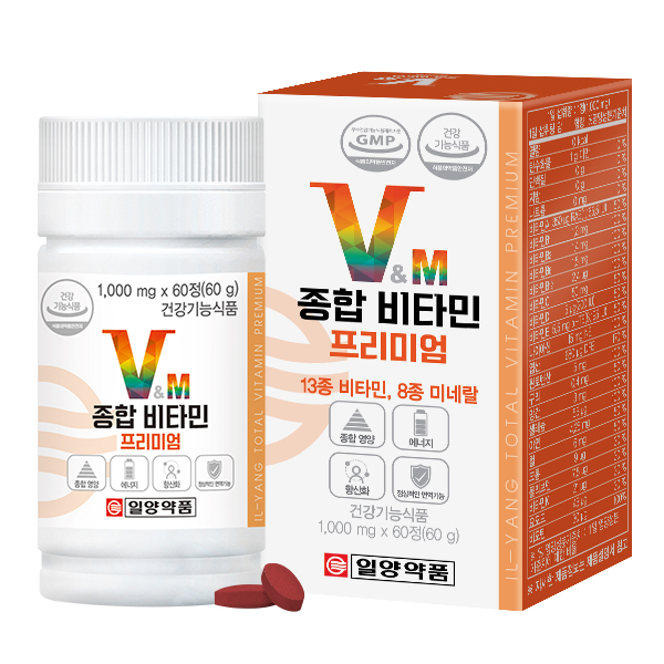일양약품 종합 비타민 프리미엄 60정, 1개 - 상품 이미지