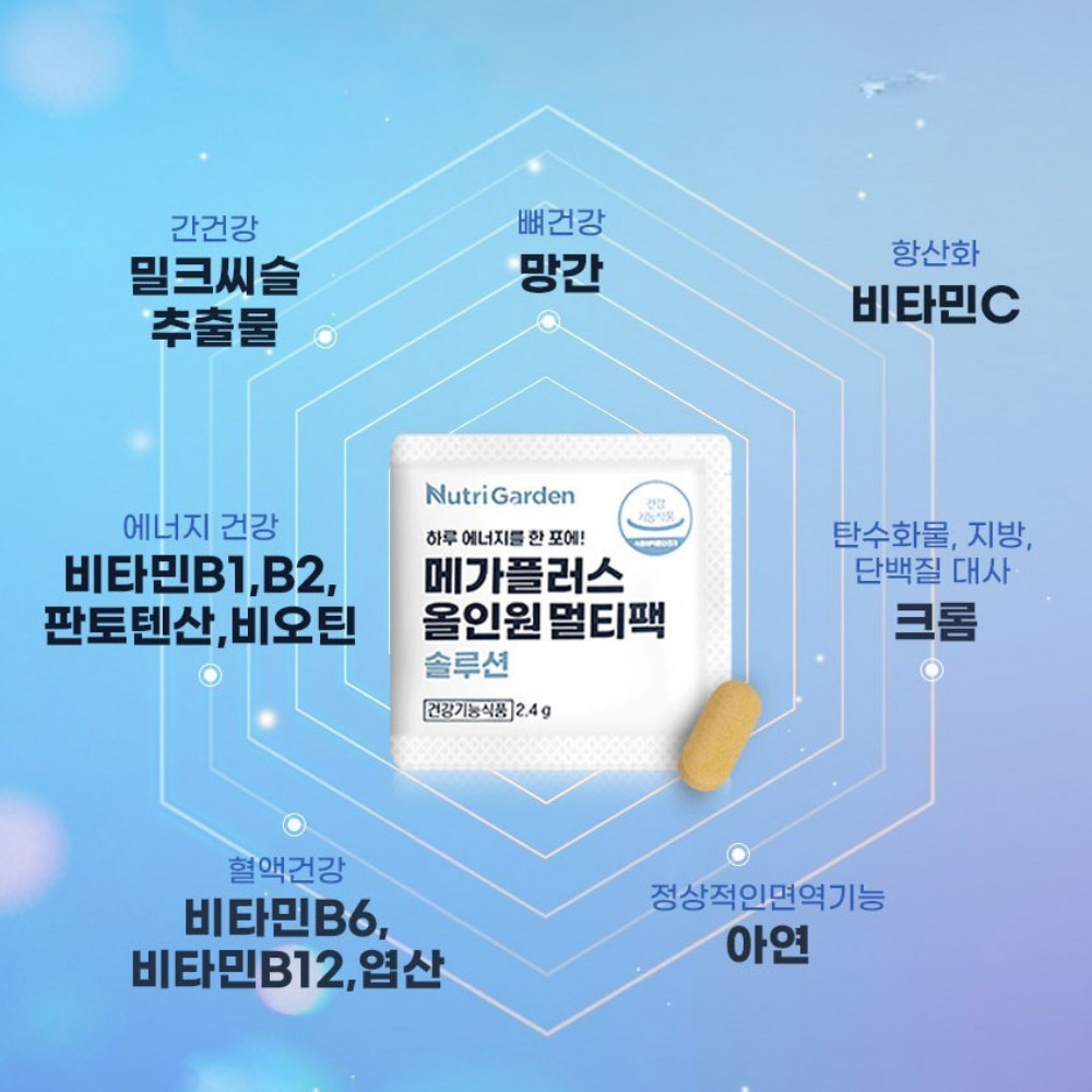 뉴트리가든 메가플러스 올인원 멀티팩 솔루션 뉴데이라이프 원팩 닥터 부스터 30포, 2개 - 상세 이미지 4