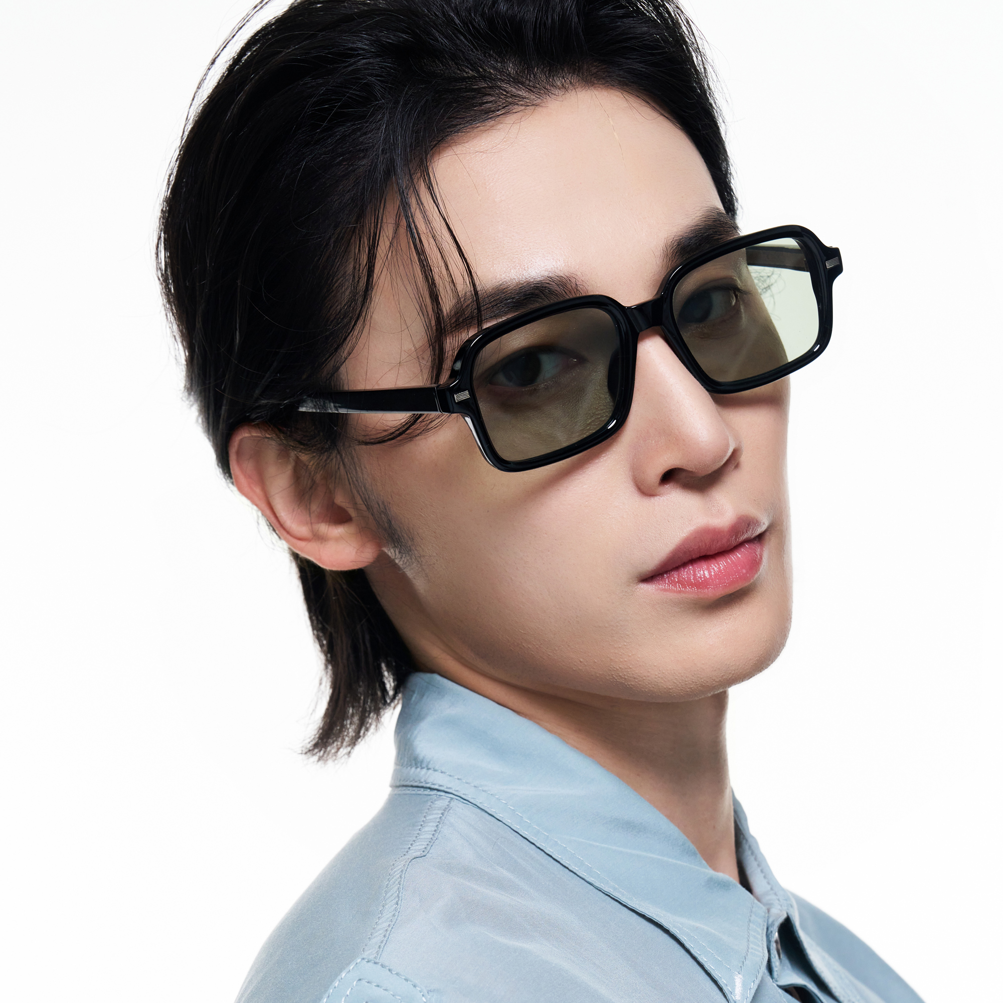 힙한 사각 틴트 선글라스 uv400 자외선차단 골프 뿔테