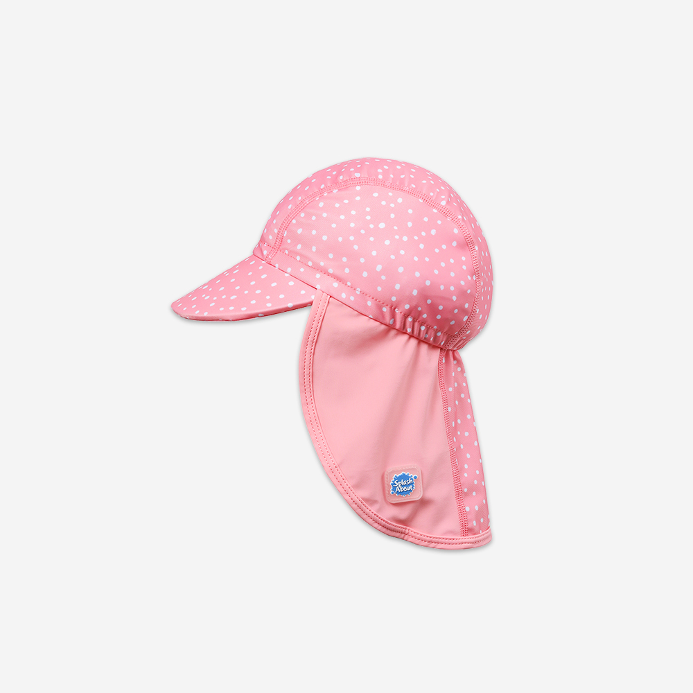 스플래쉬어바웃 유아플랩캡 핑크도티 자외선차단