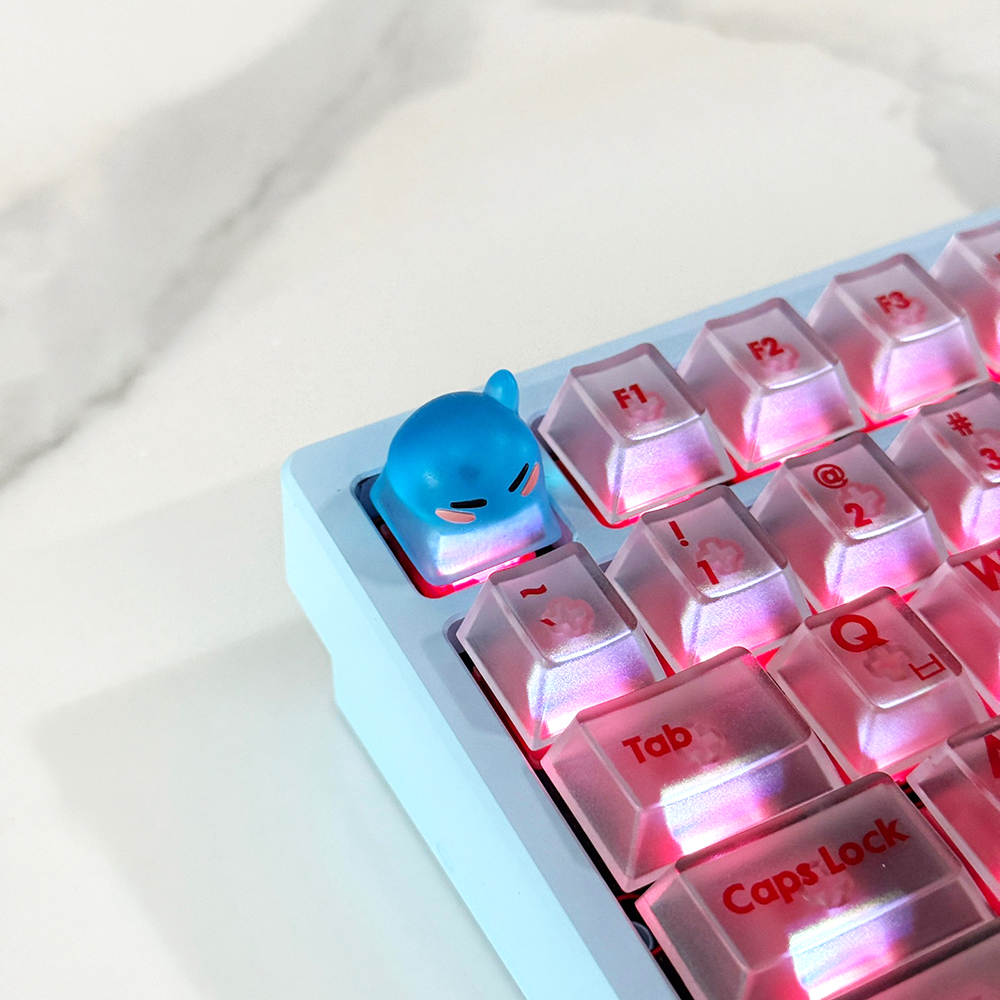아티산 포인트키캡 귀여운 ESC LED투과 반투명 기계식키보드 커스텀키캡 슬라임