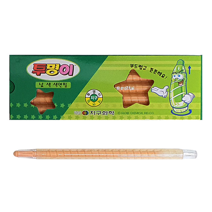지구화학 투명이 색연필 샤프식 12자루 빨강 /1타 - 상세 이미지 4
