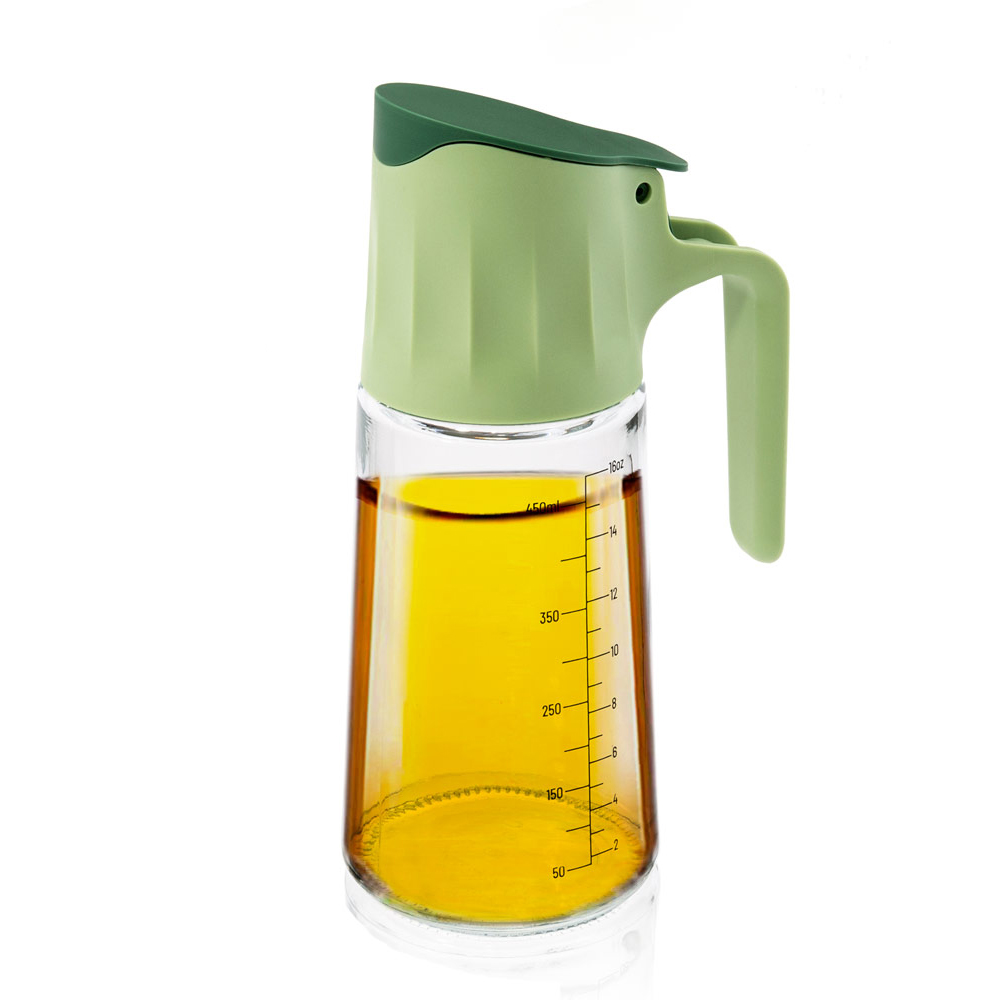 시노글라스 Auto 그라비티 유리 눈금 간장 참기름 오일병 500ml - 상세 이미지 2