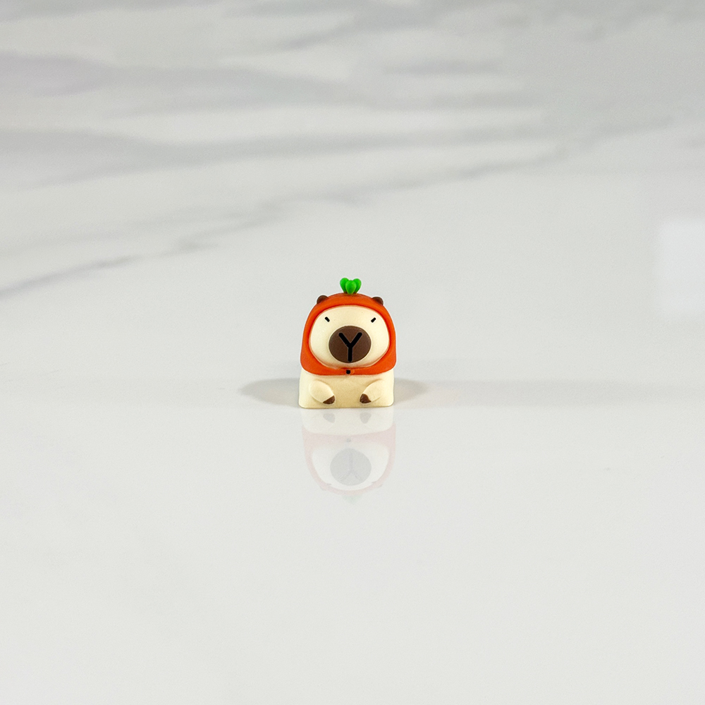 포인트키캡 귀여운 아티산 ESC 동물 카피바라 기계식키보드 커스텀키캡 당근바라 - 상세 이미지 5