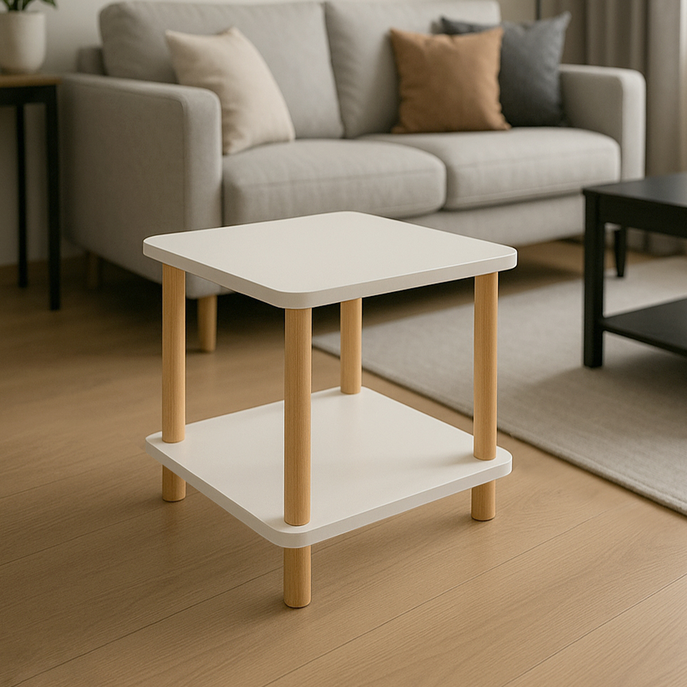 협탁 2단 침대 협탁테이블 우드 LFT-S01 화이트 제품 이미지