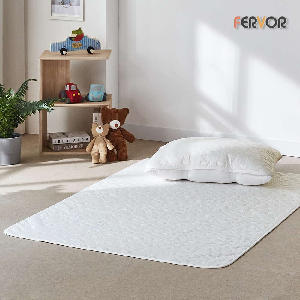 퍼보 휴비스 듀라론 에오로쿨 냉감패드 쿨매트 소파침대러그 크롬화이트, SS(슈퍼싱글)