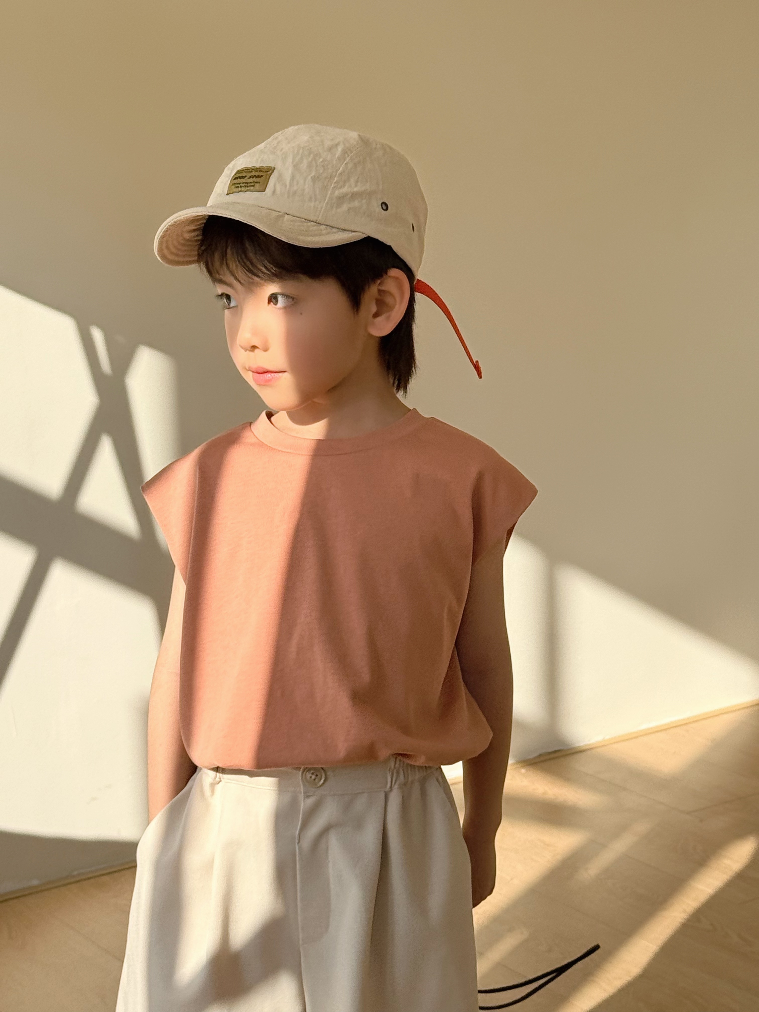 Irene's Closet 베이직 루즈핏 캡소매 티셔츠 유아 주니어 여름