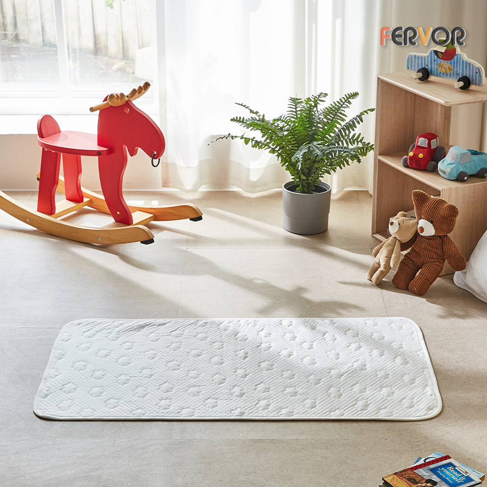 퍼보 휴비스 듀라론 에오로쿨 냉감패드 쿨매트 소파침대러그 크롬화이트, SS(슈퍼싱글)