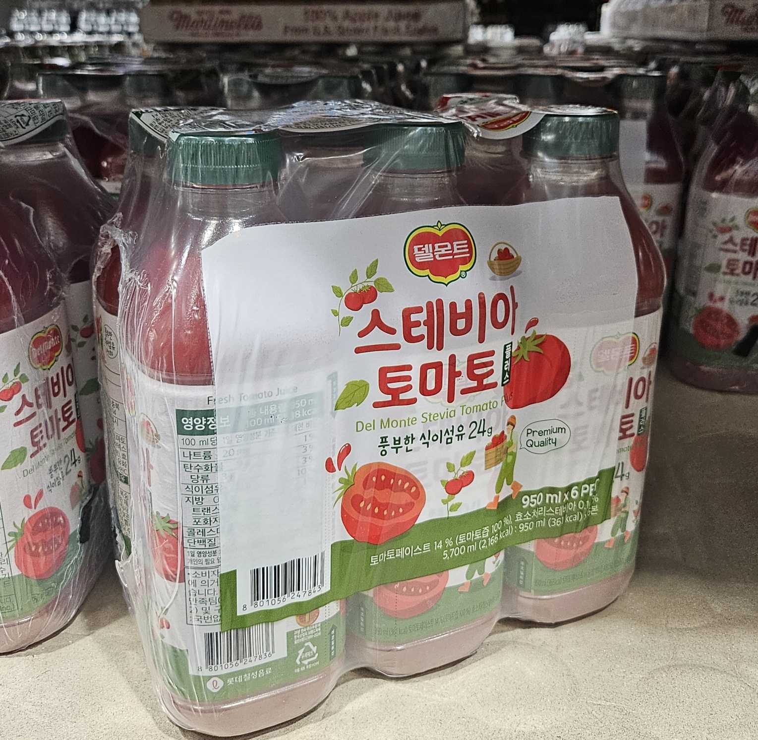 스테비아 토마토 델몬트 건강 주스 950ml 6개 코스트코 - 상세 이미지 5