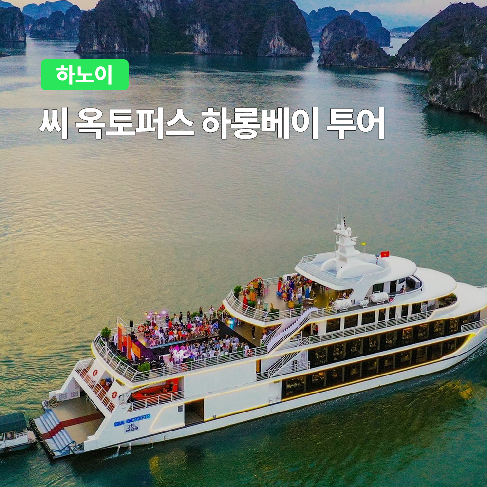 하노이 씨 옥토퍼스 크루즈 하롱베이 투어 (5성급 크루즈 호텔픽업 뷔페식사)
