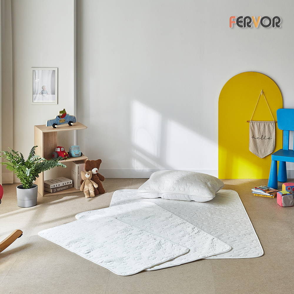 퍼보 휴비스 듀라론 에오로쿨 냉감패드 쿨매트 소파침대러그 크롬화이트, SS(슈퍼싱글)