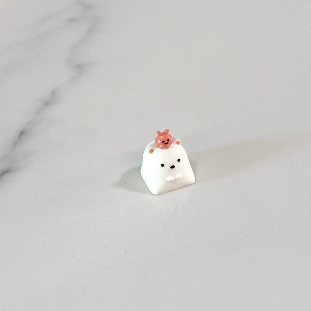 아티산 포인트키캡 귀여운 ESC 동물 곰돌이 기계식키보드 커스텀키캡 북극곰 - 상세 이미지 3