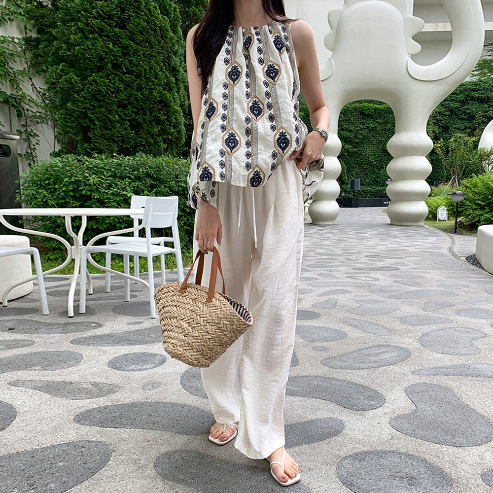 엔티나 린넨 와이드 팬츠 - 상세 이미지 5