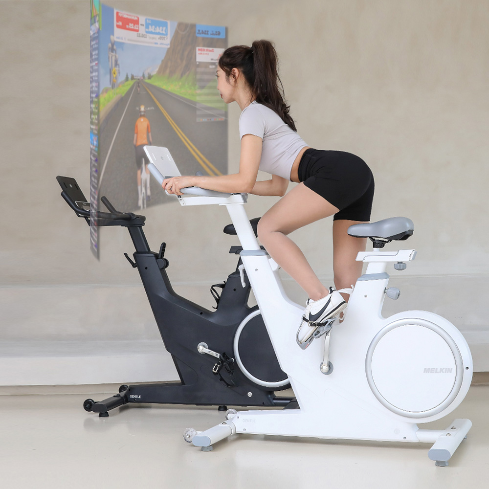 멜킨 스마트 실내자전거 젠틀 마그네틱 스핀바이크 즈위프트 게임 사이클 10kg 헬스바이크