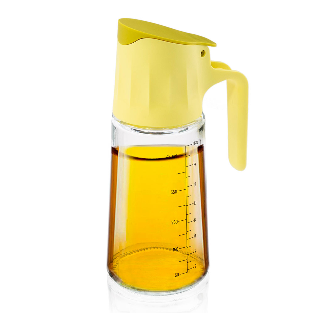 시노글라스 Auto 그라비티 유리 눈금 간장 참기름 오일병 500ml - 상세 이미지 3
