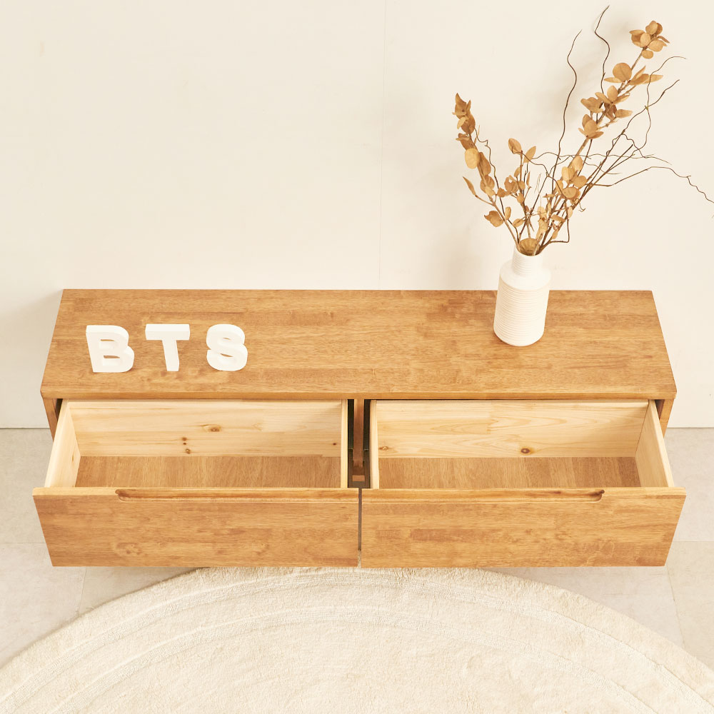 루온 티비다이 높은 원목 거실장 1500