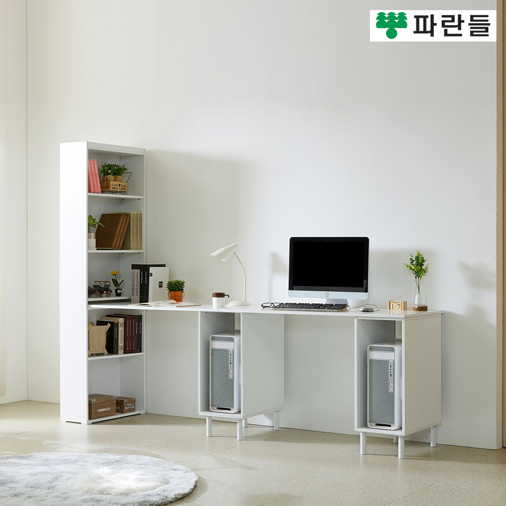 파란들가구 E0목재 LPM 본체형 2000/2400 h형 2인용책상세트 - 상세 이미지 3