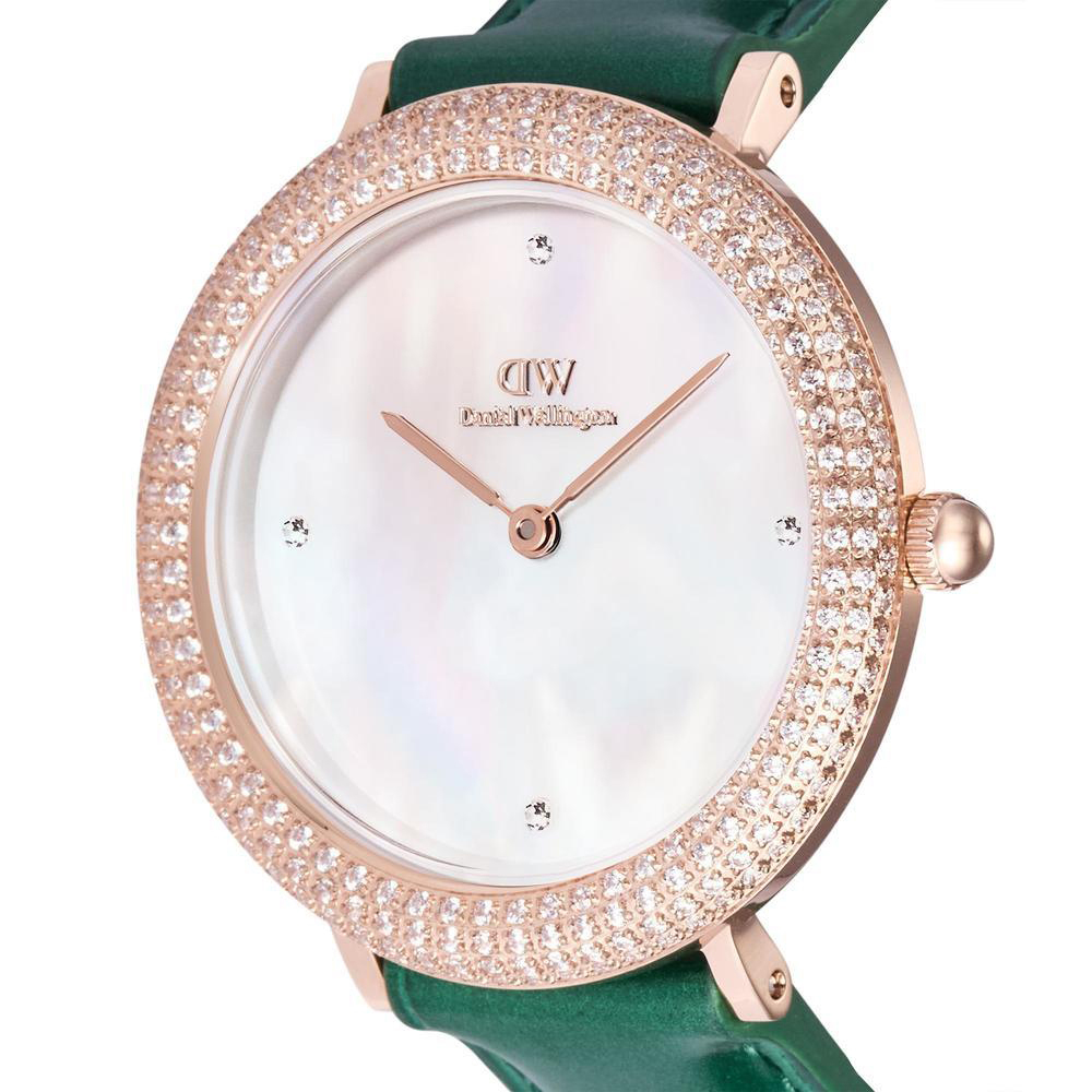 다니엘 웰링턴 CRYSTALLINE BEZEL GREEN CROC 여성 가죽 손목시계 - 상세 이미지 5