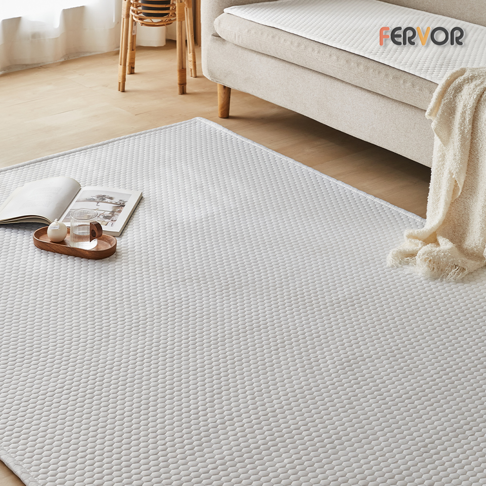 퍼보 휴비스 듀라론 에오로쿨 냉감패드 쿨매트 소파침대러그 (러그)육각, 200x250