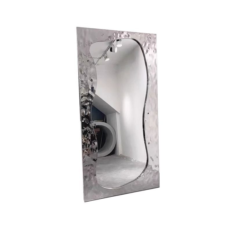 물결 프레임 전신거울 스텐 미러 카페 옷가게 벽거울 A타입 / 70x180cm - 상세 이미지 5