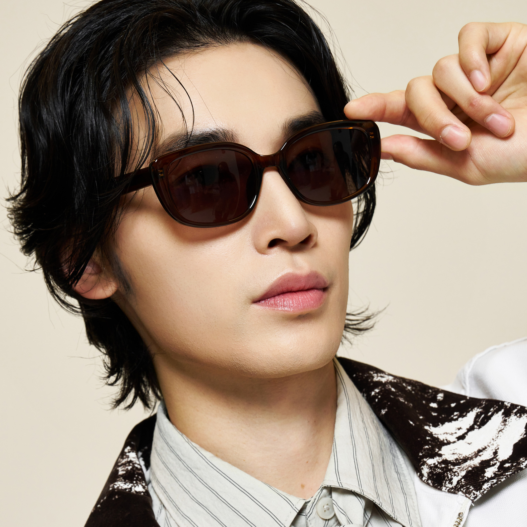 빅사이즈 레트로 가벼운 사각 뿔테 선글라스 UV400 명품 골프 눈부심 자외선차단