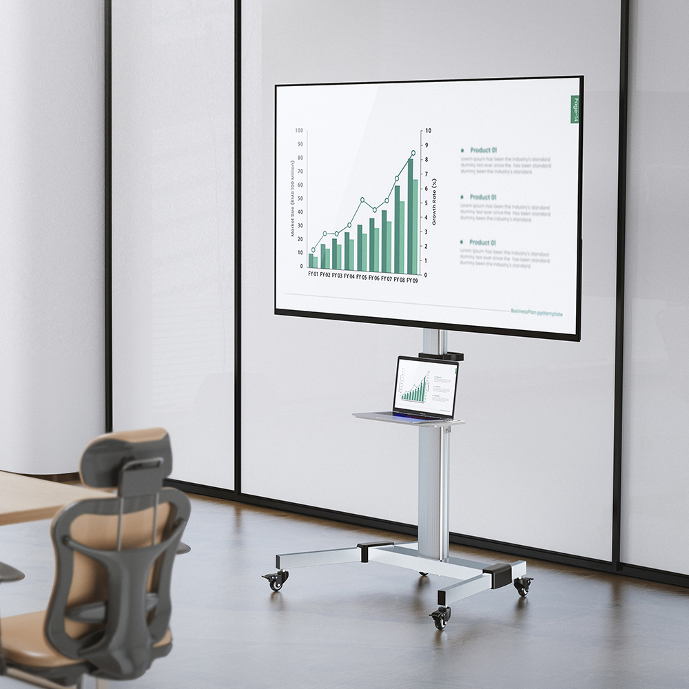 대형 이동식 TV 스탠드 거치대 189cm(75인치) 215cm(85인치) 선반 H타입