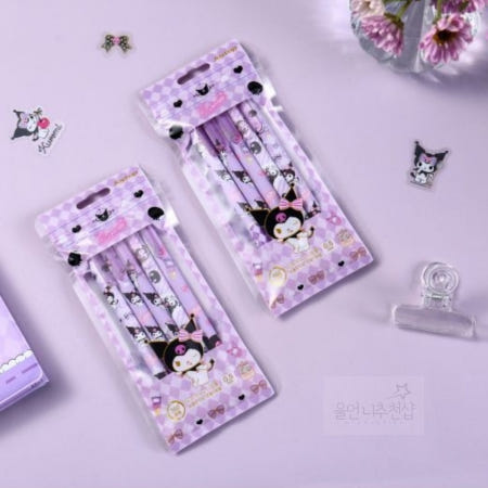 [울언니추천샵] 산리오 캐릭터즈 굿타임 중성펜 5본 세트(0.5mm) 귀여운볼펜 잘나오고예쁜볼펜 예쁜볼펜 예쁜펜 초등여아예쁜펜