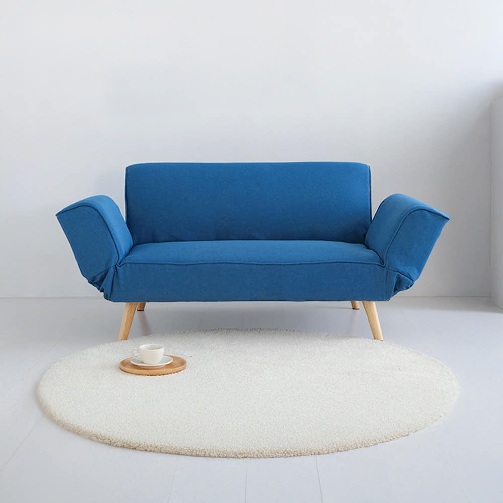 PINDA 2인 소파베드 스툴미포함, 블루 4913.0196, 2인용