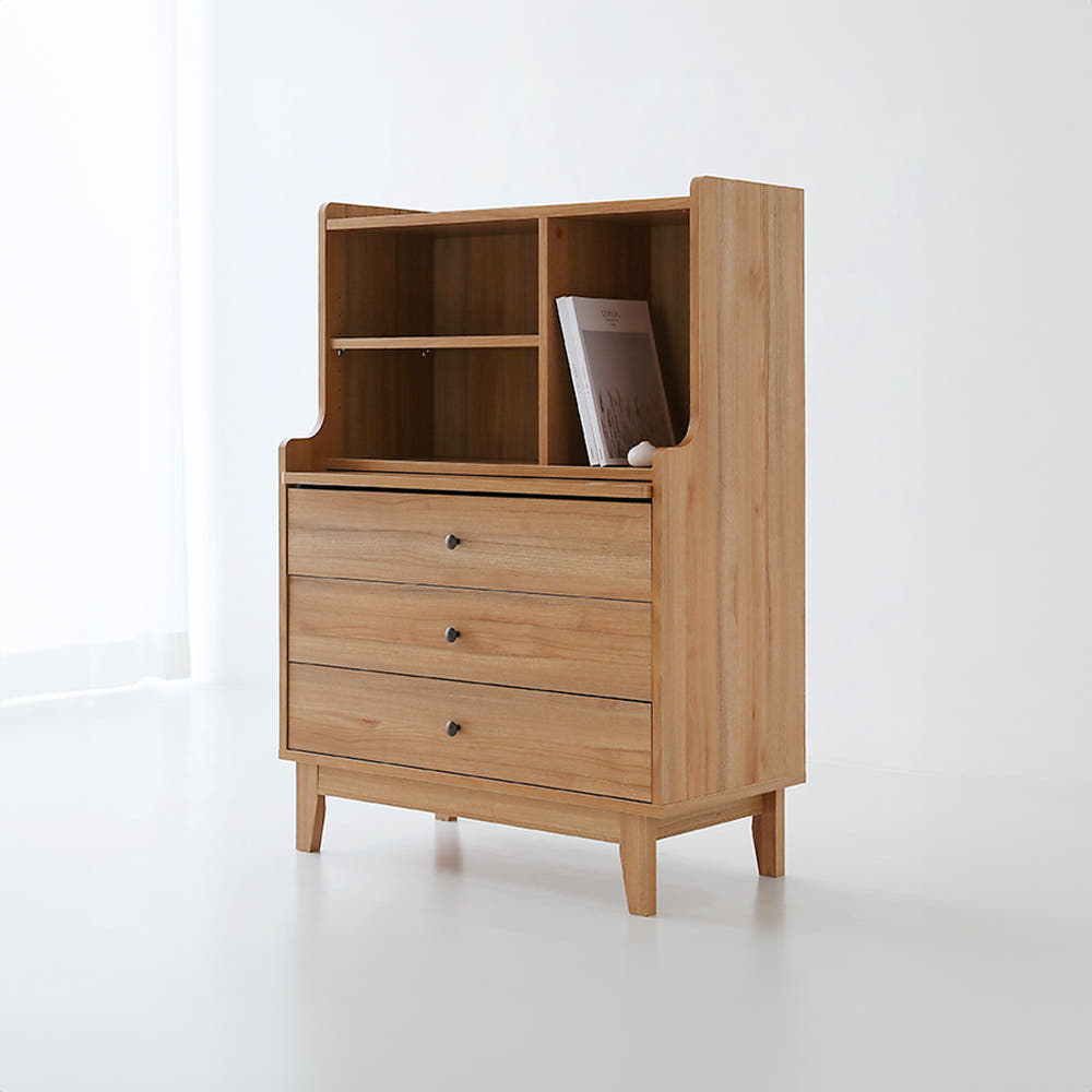 CAMIU 콘솔수납장 CHM11080 800x400x1100mm, 4단, 캄포어베니어 5500.6752