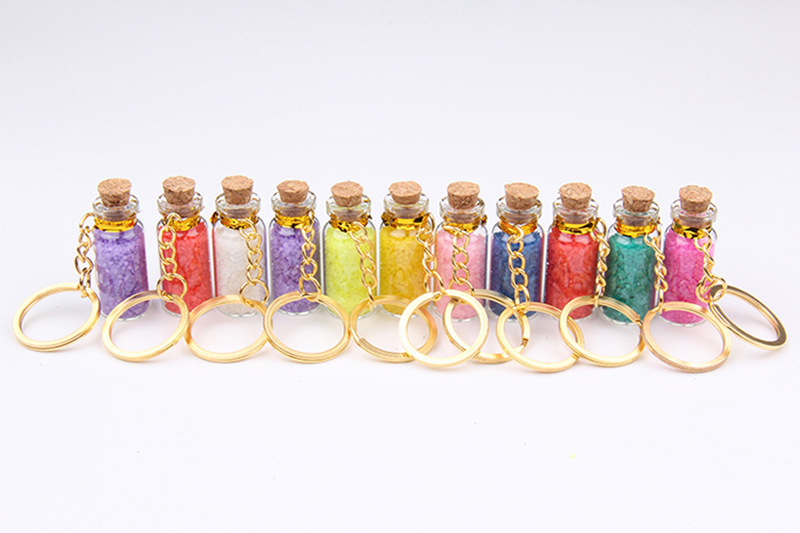 미니 유리병 키링 5ml 소원병 꾸미기 키링 재료보관 코르크 마개 키홀더 - 상세 이미지 5