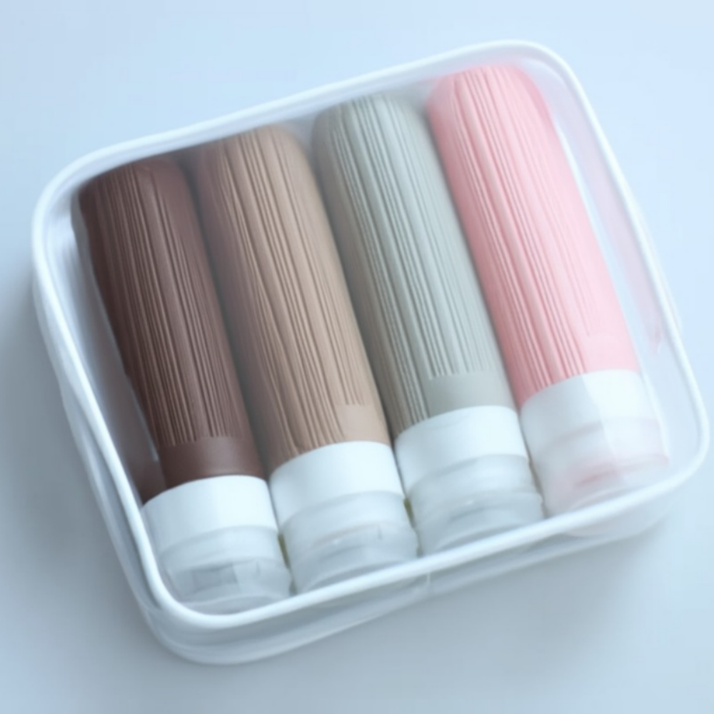 여행용 실리콘 공병 수영장 샴푸 통 캠핑 소분 용기 대용량 90ml 4P세트 트래블투게더 제품 이미지