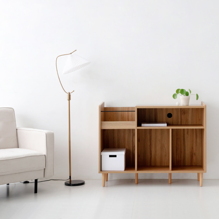 CAMIU 수납장 5칸 SHM90114 1135x400x900mm, 2단, 캄포어베니어 7268.3633 - 상세 이미지 2