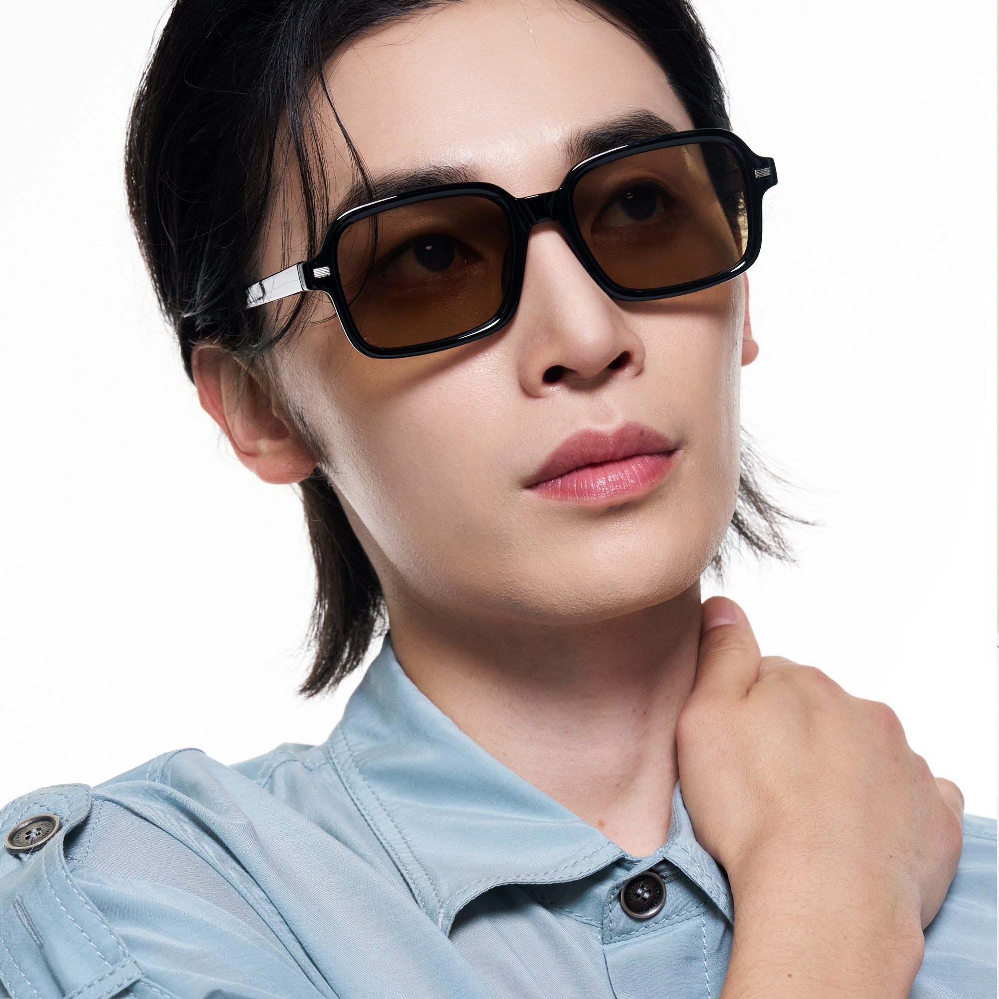 힙한 사각 틴트 선글라스 uv400 자외선차단 골프 뿔테