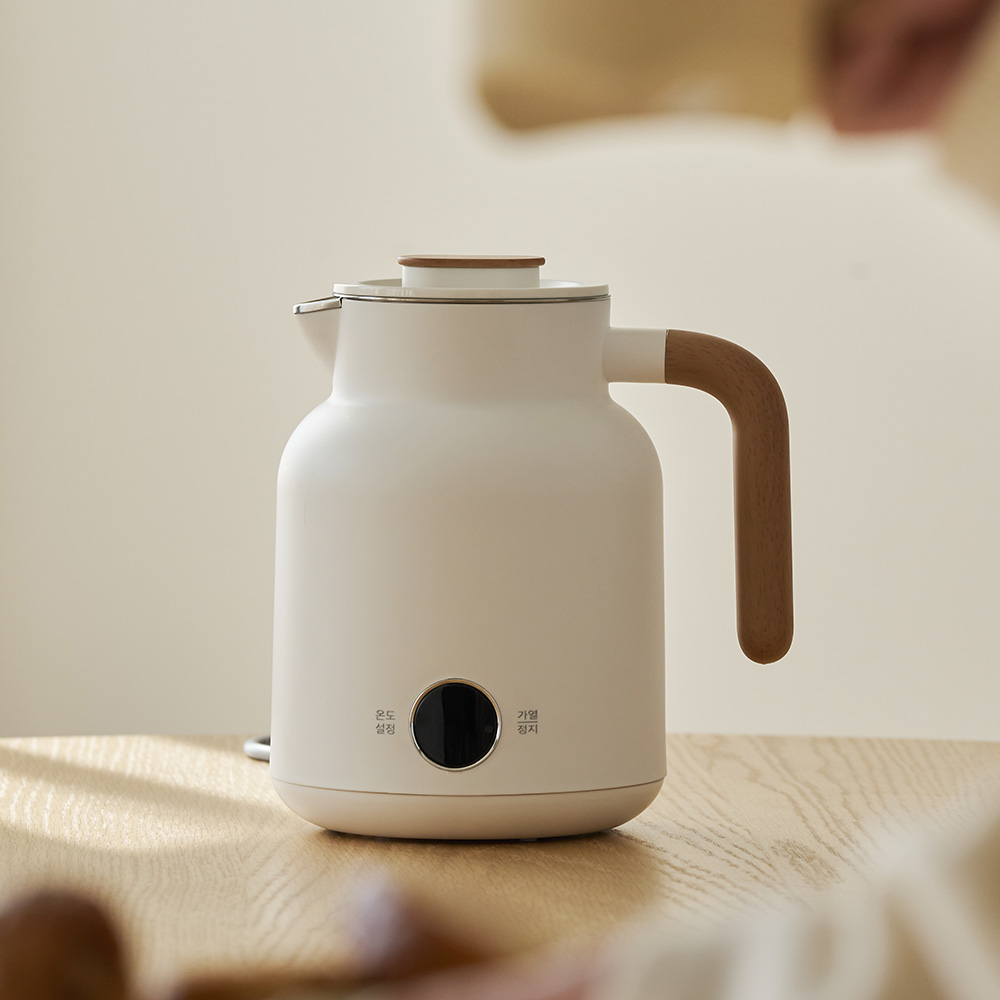 다룸 온도조절 멜로우 전기포트 보온 커피포트 분유 집들이선물 스테인리스 전기주전자 1L