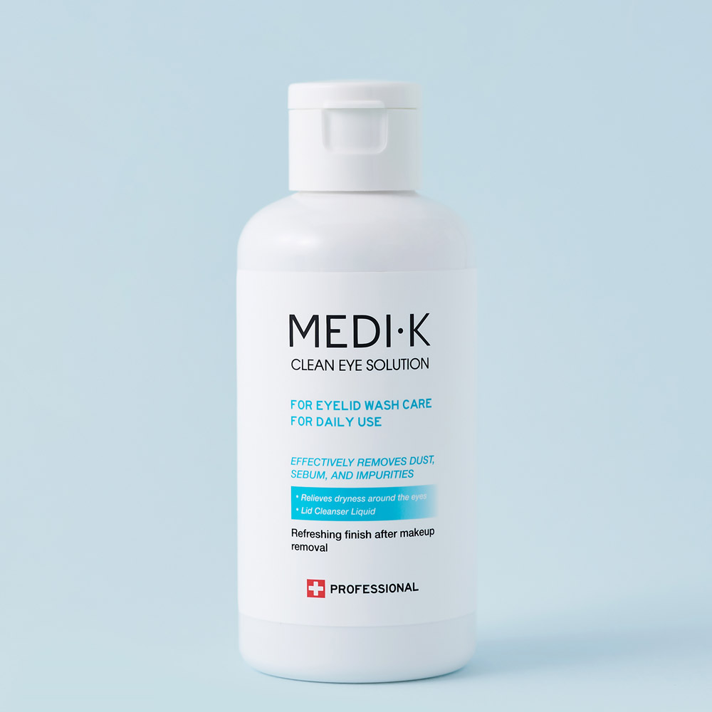 약국입점 메디케이 클린아이솔루션 눈꺼풀세정제 대용량 150ml+의약외품 거즈100매 마이봄샘 아이클리너 눈기름샘청소 - 상세 이미지 3