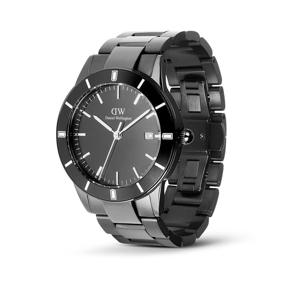 다니엘 웰링턴 ICONIC PARADIGMA LINK BLACK 올블랙 메탈 남자워치