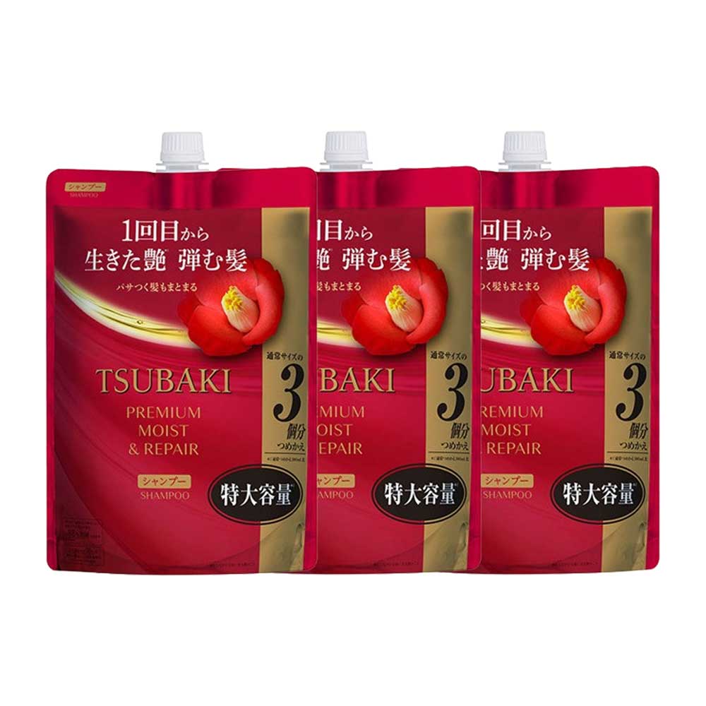 츠바키 TSUBAKI 샴푸 프리미엄 모이스트 리페어 900ml 3개세트