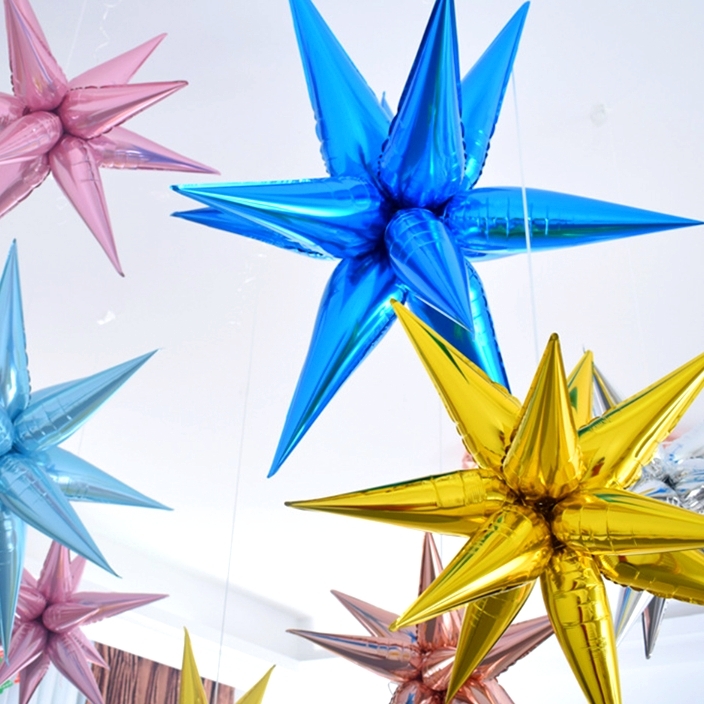 뿔모양 대형별풍선만들기 천장에매다는풍선 12개입 매장행사천장장식