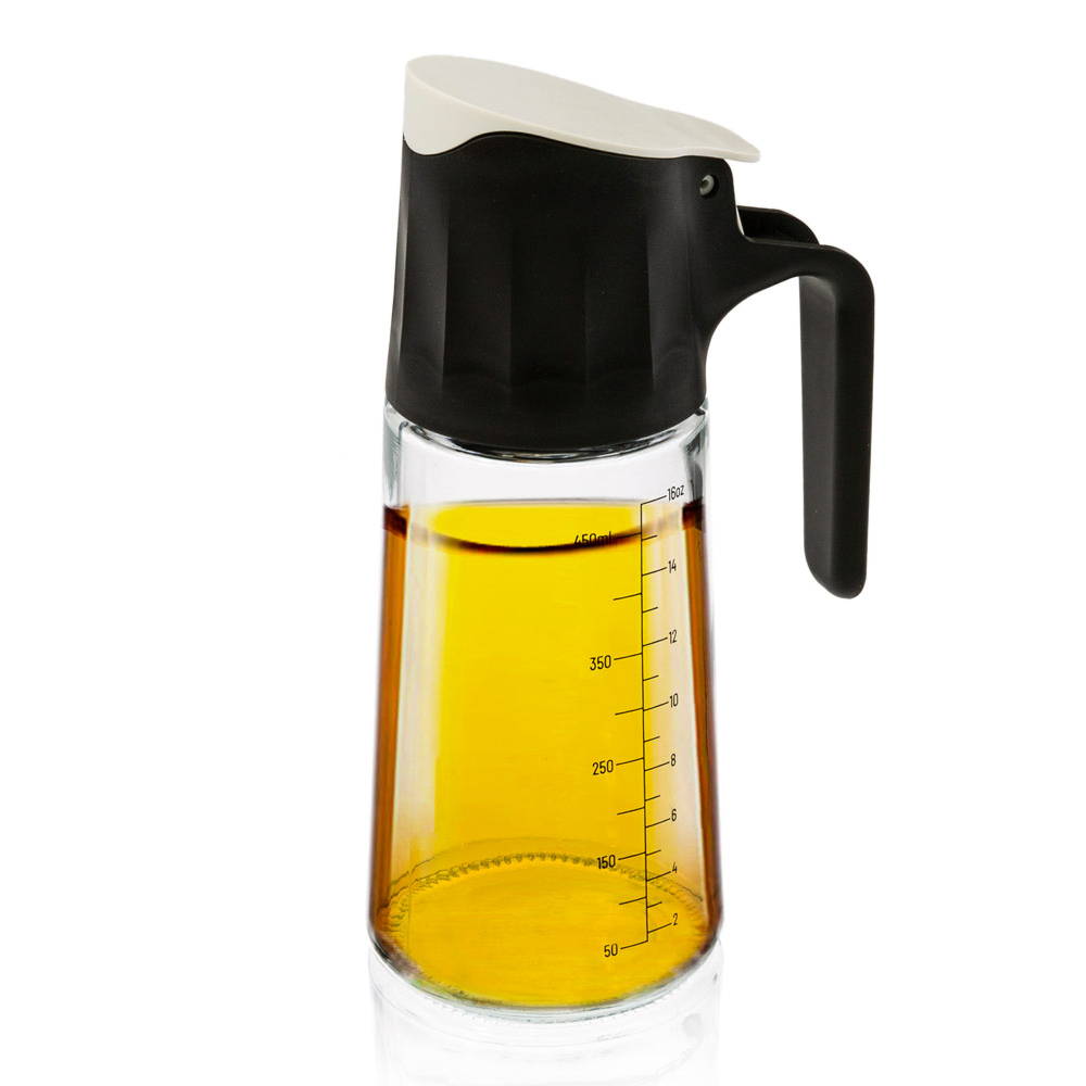 시노글라스 Auto 그라비티 유리 눈금 간장 참기름 오일병 500ml - 상세 이미지 4