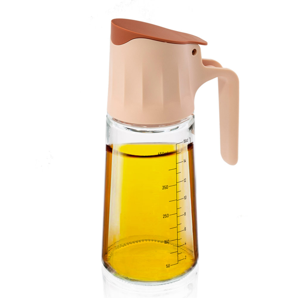 시노글라스 Auto 그라비티 유리 눈금 간장 참기름 오일병 500ml - 상세 이미지 5