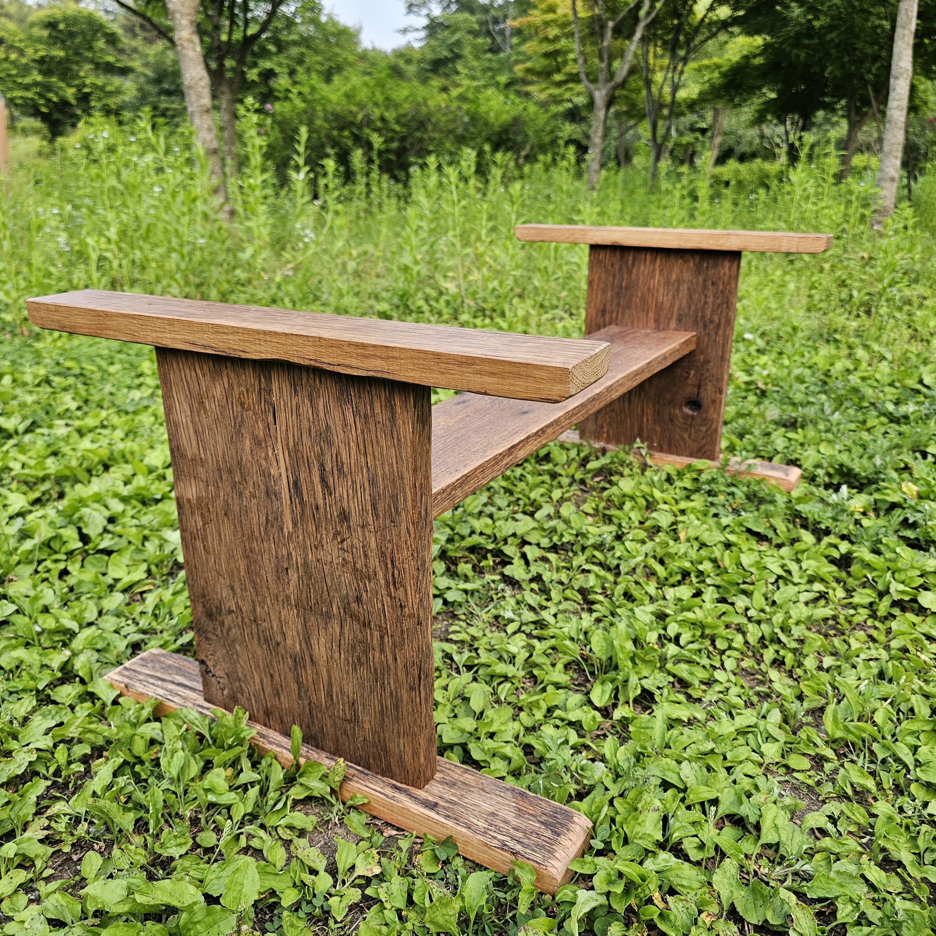 100년 이상 된  올드오크 빈티지 고재 거실 커피 좌식 테이블 주문제작