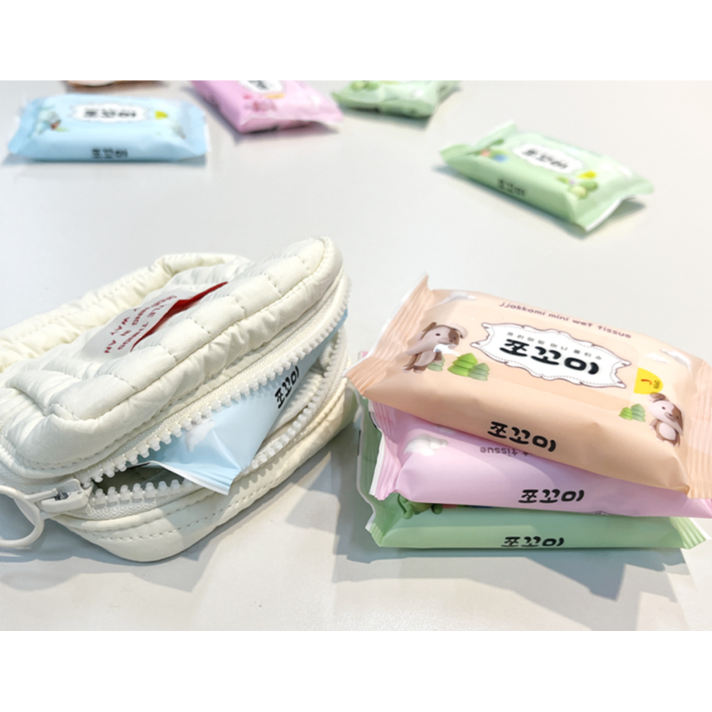 초소형 포켓 물티슈 휴대용 초미니 일회용 아기 여행 등산 출장 소풍 나들이