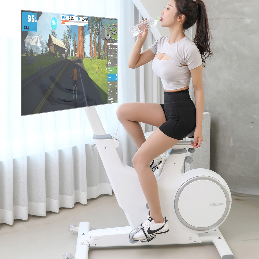 멜킨 스마트 실내자전거 젠틀 마그네틱 스핀바이크 즈위프트 게임 사이클 10kg 헬스바이크