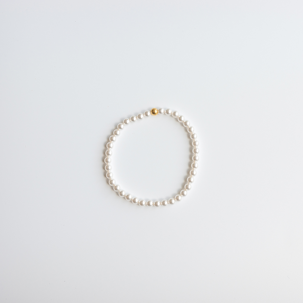 24K 4mm 볼 원석 팔찌 OPPB0311 - 상세 이미지 4