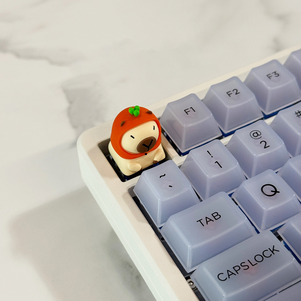 포인트키캡 귀여운 아티산 ESC 동물 카피바라 기계식키보드 커스텀키캡 당근바라