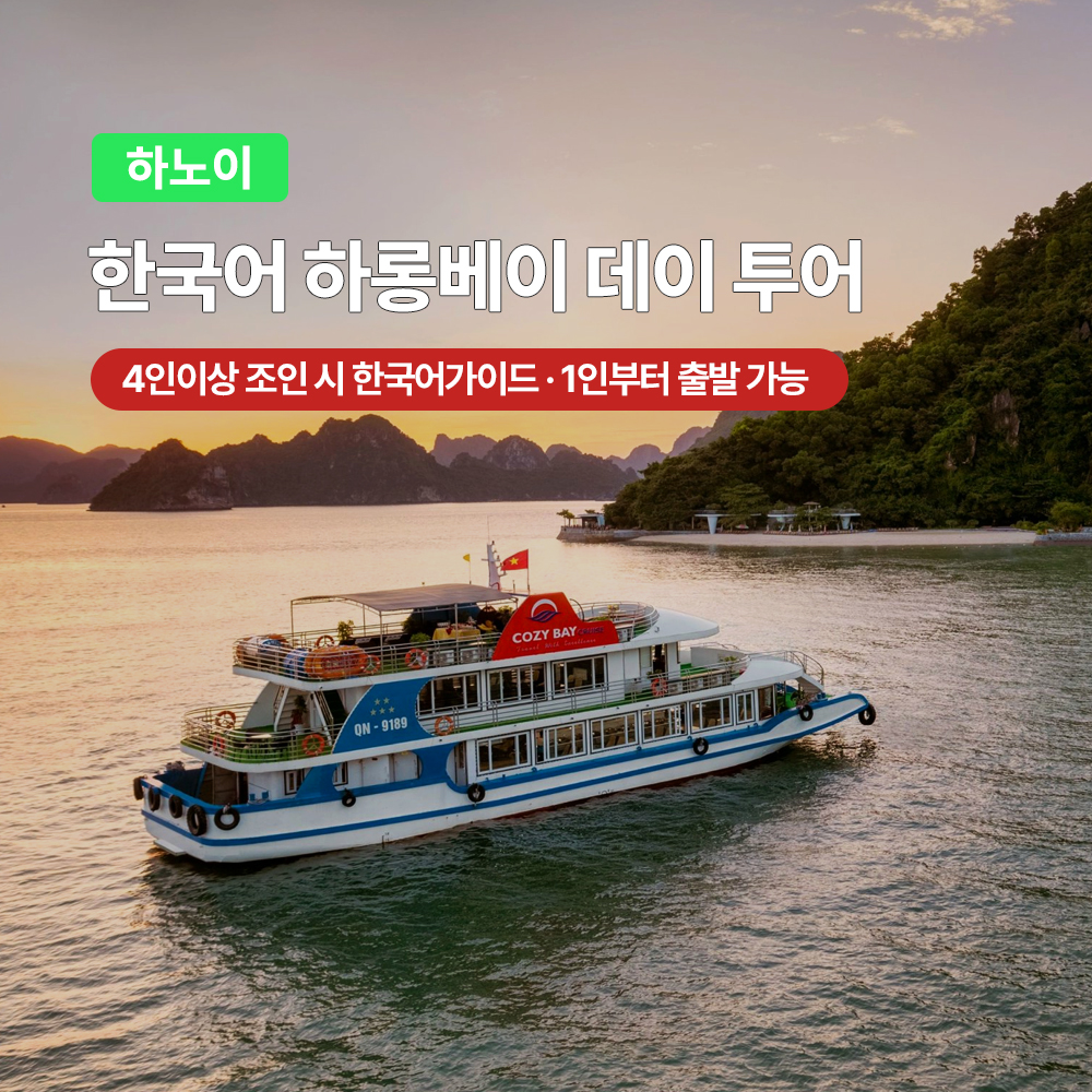 하노이 한국어 하롱베이 일일 조인투어 (뷔페식사 에어컨 보유)