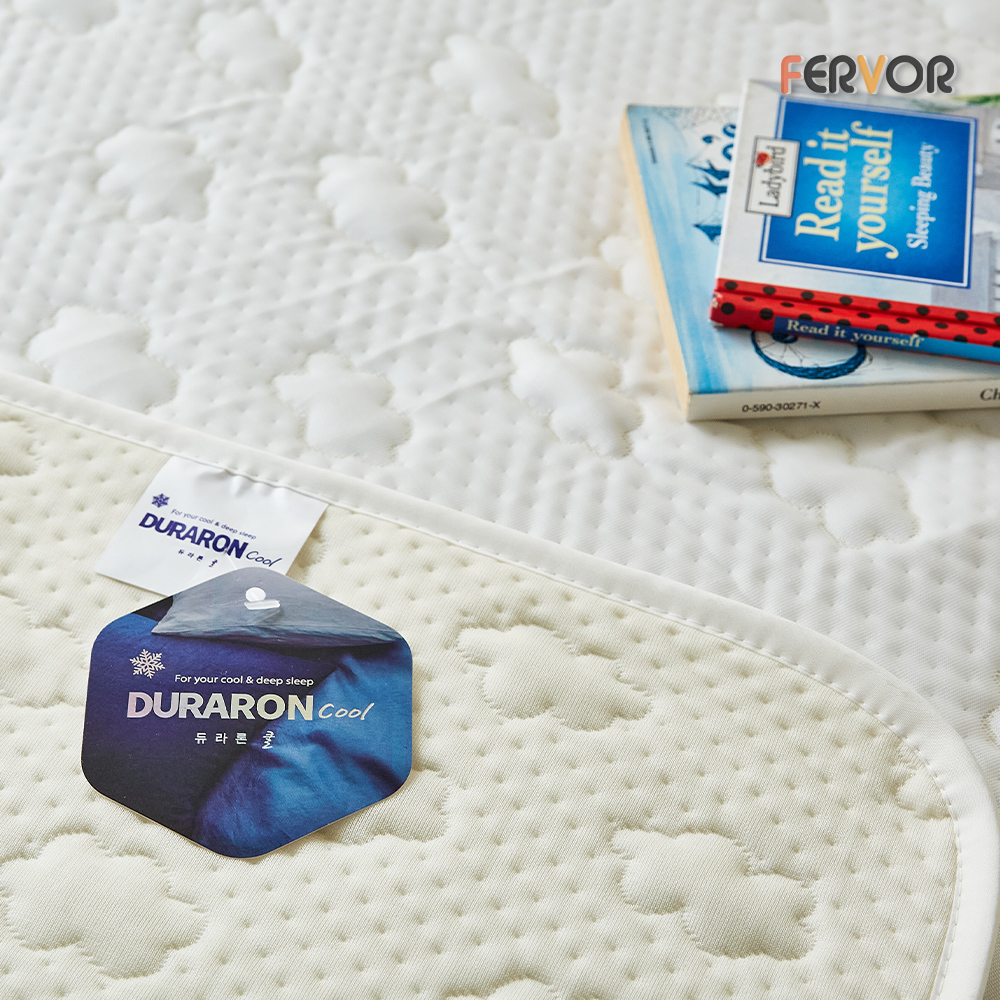 퍼보 휴비스 듀라론 에오로쿨 냉감패드 쿨매트 소파침대러그 크롬화이트, SS(슈퍼싱글)