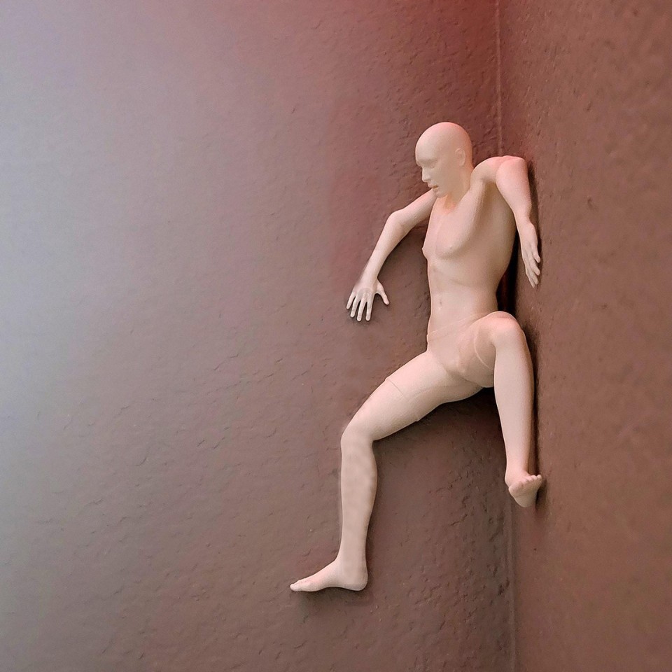 독특한 등반가 조각 벽 장식 인테리어벽장식 방꾸미기 모던 클라이밍 피규어 홈 소품 코너 인물 조각상 놀람 ABS - 상품 이미지