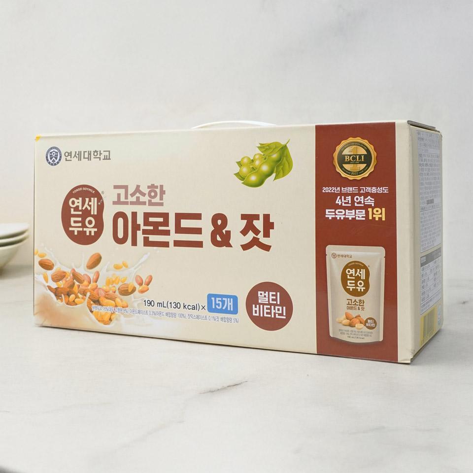 메가마트 연세우유 아몬드&잣두유 파우치 190ml x15 - 상세 이미지 2